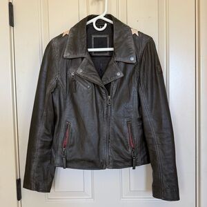 Mauritius Christy Leather Moto Jacket